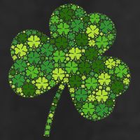Irish Lucky Green Shamrock Clover Women St Patricks Day (2) 7 Panel Mesh Trucker Snapback Hat