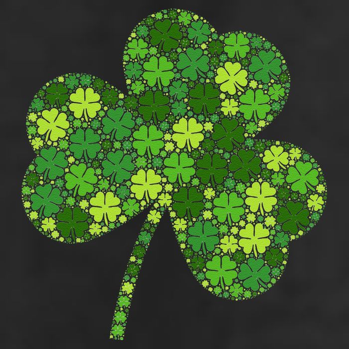 Irish Lucky Green Shamrock Clover Women St Patricks Day (2) 7 Panel Mesh Trucker Snapback Hat