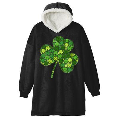 Irish Lucky Green Shamrock Clover Women St Patricks Day (2) Hooded Wearable Blanket