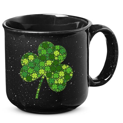 Irish Lucky Green Shamrock Clover Women St Patricks Day (2) 15oz Campfire Ceramic Mug