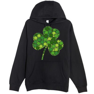 Irish Lucky Green Shamrock Clover Women St Patricks Day (2) Premium Pullover Hoodie