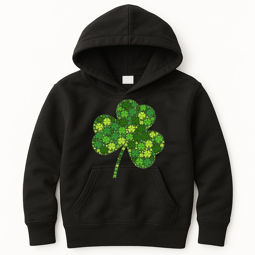 Irish Lucky Green Shamrock Clover Women St Patricks Day (2) Kids Hoodie