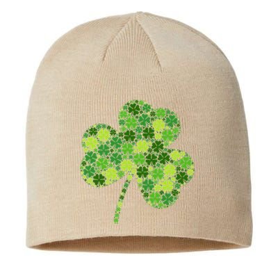 Irish Lucky Green Shamrock Clover Women St Patricks Day (2) Sustainable Beanie