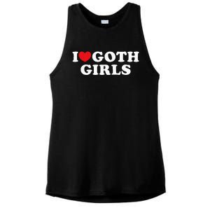 I Love Goth Girl Ladies PosiCharge Tri-Blend Wicking Tank