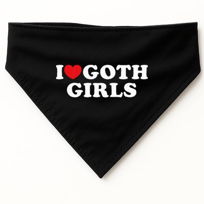 I Love Goth Girl USA-Made Doggie Bandana