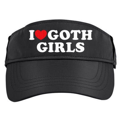I Love Goth Girl Adult Drive Performance Visor