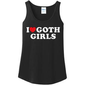 I Love Goth Girl Ladies Essential Tank