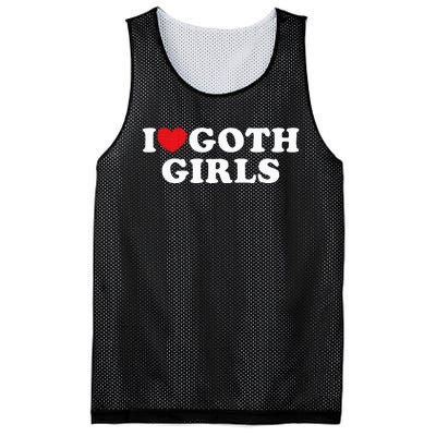 I Love Goth Girl Mesh Reversible Basketball Jersey Tank