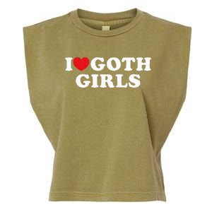 I Love Goth Girl Garment-Dyed Women's Muscle Tee