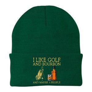 I Like Golf And Bourbon And Maybe 3 People Knit Cap Winter Beanie