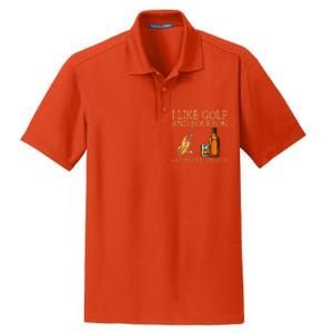 I Like Golf And Bourbon And Maybe 3 People Dry Zone Grid Polo