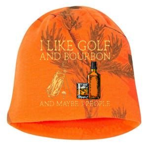 I Like Golf And Bourbon And Maybe 3 People Kati - Camo Knit Beanie