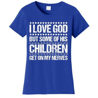 I Love God Tee Funny Christian Vintage Design Jesus Prayer Funny Gift Women's T-Shirt