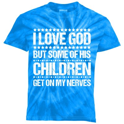 I Love God Tee Funny Christian Vintage Design Jesus Prayer Funny Gift Kids Tie-Dye T-Shirt