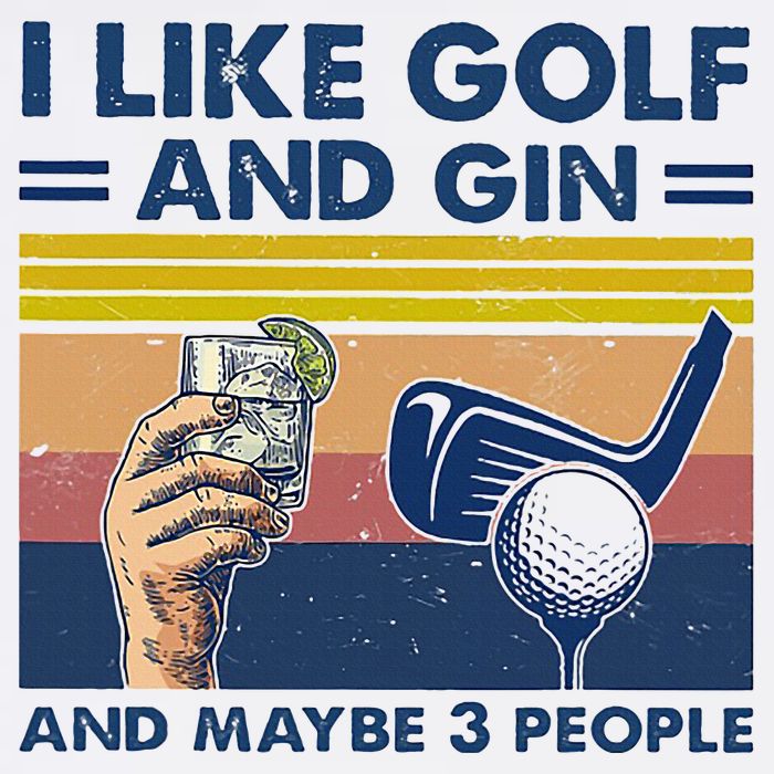 I Like Golf And Gin And Maybe 3 People Cooling Performance Crew T-Shirt