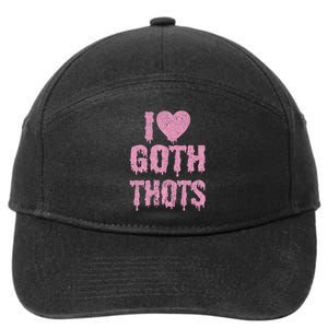 I Love Goth Thots 7-Panel Snapback Hat