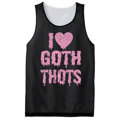 I Love Goth Thots Mesh Reversible Basketball Jersey Tank