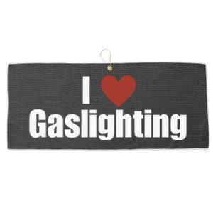 I Love Gaslighting Large Microfiber Waffle Golf Towel