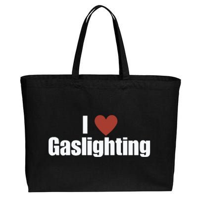 I Love Gaslighting Cotton Canvas Jumbo Tote