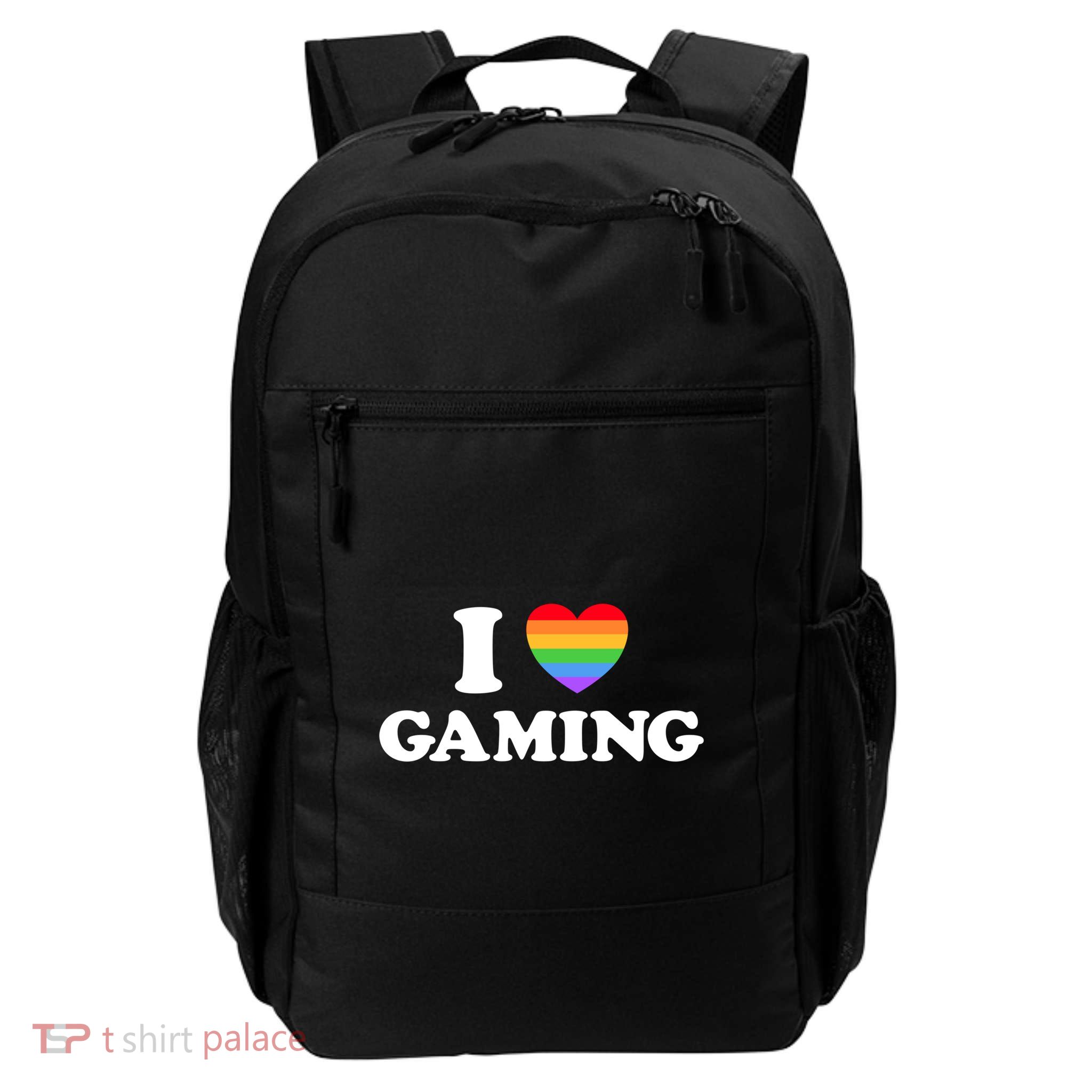 I Love Gaming Funny Video Pc Tabletop Gaymer Rpg Game Pride Gift Daily Commute Backpack