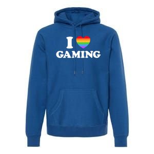 I Love Gaming Funny Video Pc Tabletop Gaymer Rpg Game Pride Gift Premium Hoodie