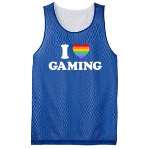 I Love Gaming Funny Video Pc Tabletop Gaymer Rpg Game Pride Gift Mesh Reversible Basketball Jersey Tank