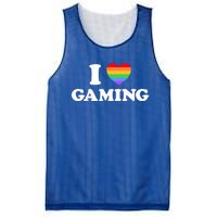 I Love Gaming Funny Video Pc Tabletop Gaymer Rpg Game Pride Gift Mesh Reversible Basketball Jersey Tank