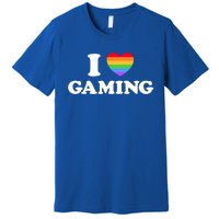 I Love Gaming Funny Video Pc Tabletop Gaymer Rpg Game Pride Gift Premium T-Shirt