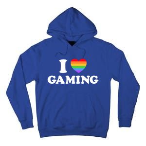 I Love Gaming Funny Video Pc Tabletop Gaymer Rpg Game Pride Gift Tall Hoodie