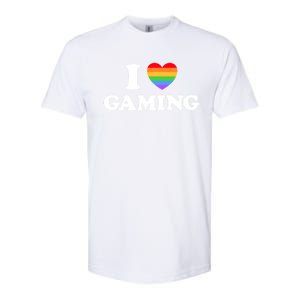 I Love Gaming Funny Video Pc Tabletop Gaymer Rpg Game Pride Gift Softstyle CVC T-Shirt