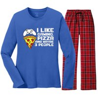 I Like Gaming Pizza And Maybe Like 3 People Gift Women's Long Sleeve Flannel Pajama Set 