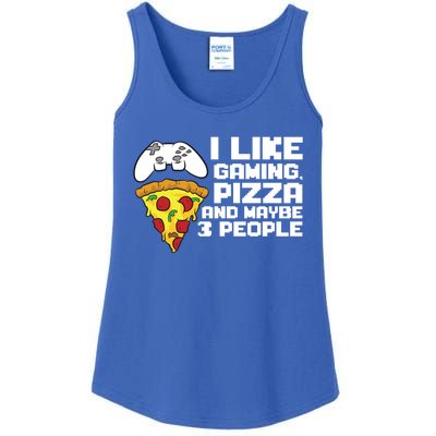 I Like Gaming Pizza And Maybe Like 3 People Gift Ladies Essential Tank