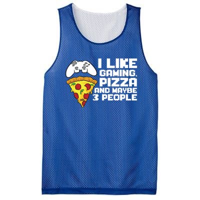 I Like Gaming Pizza And Maybe Like 3 People Gift Mesh Reversible Basketball Jersey Tank