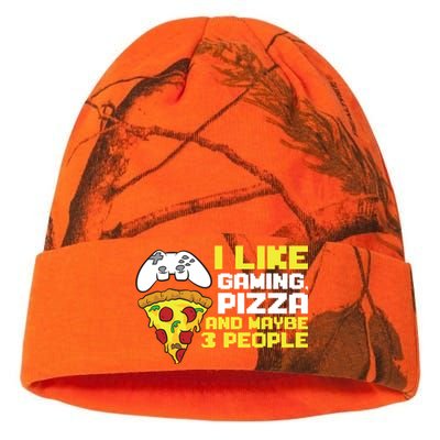 I Like Gaming Pizza And Maybe Like 3 People Gift Kati Licensed 12" Camo Beanie