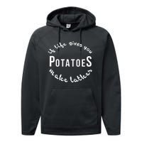 If Life Gives You Patatoes Make Latkes Jewish Hanukkah Jewish Performance Fleece Hoodie