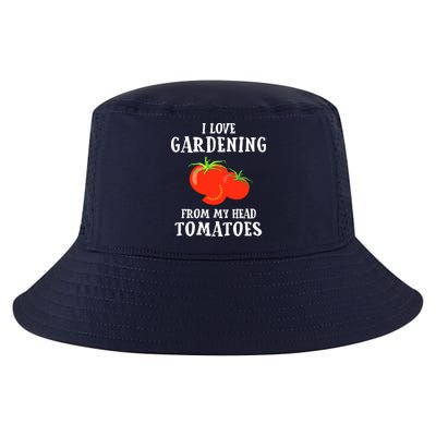 I Love Gardening From My Head Tomatoes Funny Gardener Tee Cool Comfort Performance Bucket Hat