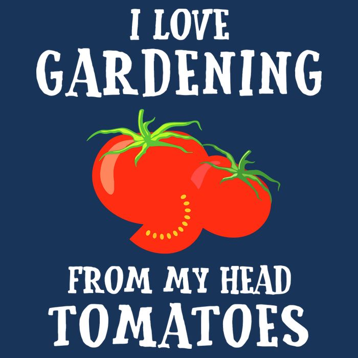 I Love Gardening From My Head Tomatoes Funny Gardener Tee Cooling Performance Crew T-Shirt