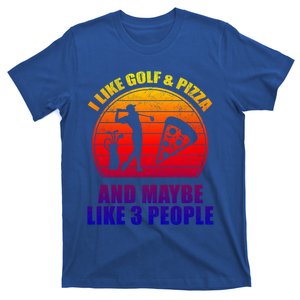 I Like Golf And Pizza And Maybe Like 3 People Retro Funny Gift T-Shirt