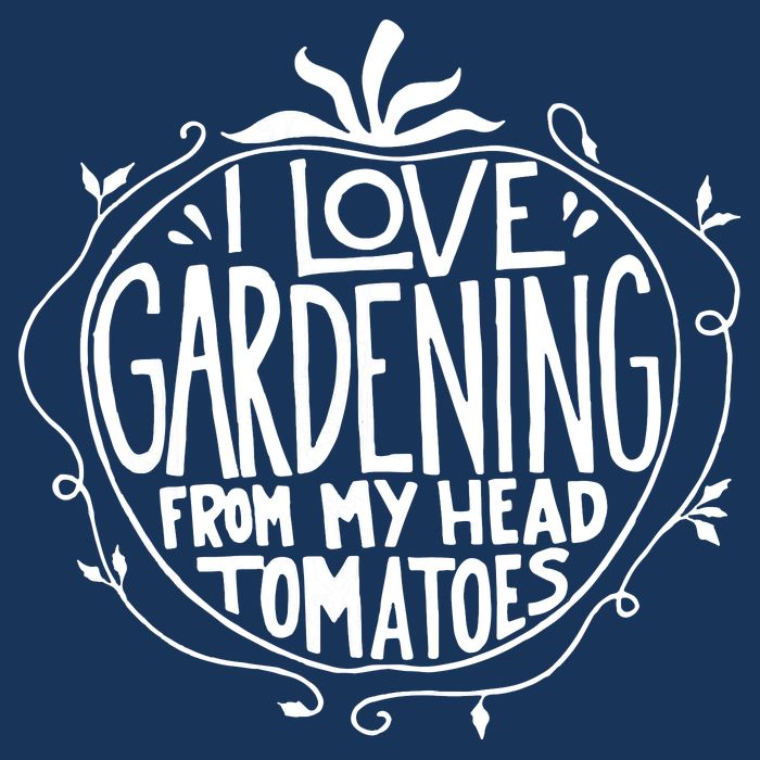 I Love Gardening From My Head Tomatoes Funny Gardener Tee T-Shirt