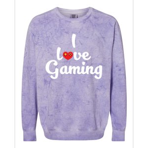 I Love Gaming! Ich Liebe Zocken! Gaming Console Meaningful Gift Colorblast Crewneck Sweatshirt