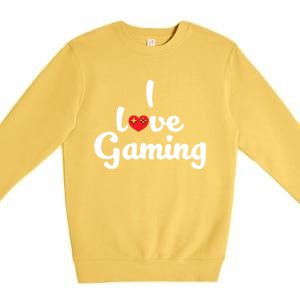 I Love Gaming! Ich Liebe Zocken! Gaming Console Meaningful Gift Premium Crewneck Sweatshirt