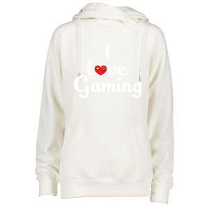 I Love Gaming! Ich Liebe Zocken! Gaming Console Meaningful Gift Womens Funnel Neck Pullover Hood