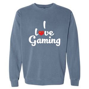 I Love Gaming! Ich Liebe Zocken! Gaming Console Meaningful Gift Garment-Dyed Sweatshirt