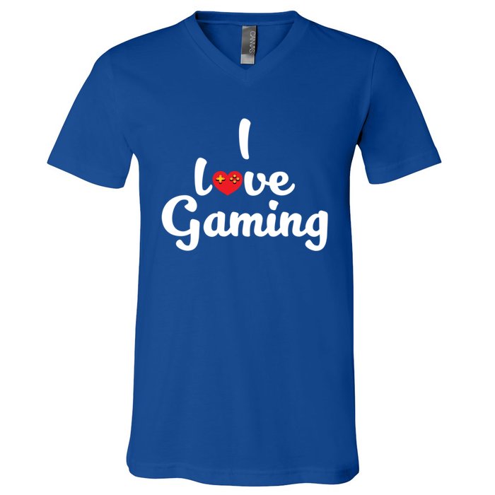 I Love Gaming! Ich Liebe Zocken! Gaming Console Meaningful Gift V-Neck T-Shirt