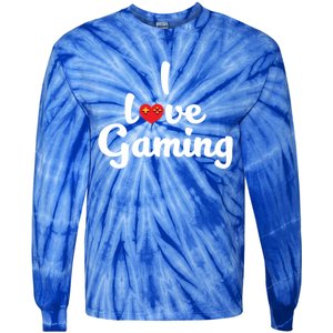 I Love Gaming! Ich Liebe Zocken! Gaming Console Meaningful Gift Tie-Dye Long Sleeve Shirt