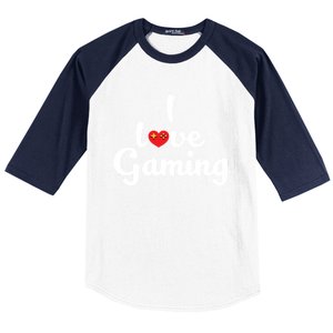 I Love Gaming! Ich Liebe Zocken! Gaming Console Meaningful Gift Baseball Sleeve Shirt