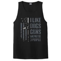 I Like Guns Dogs And Maybe 3 People Funny Dog Lover Gun PosiCharge Competitor Tank