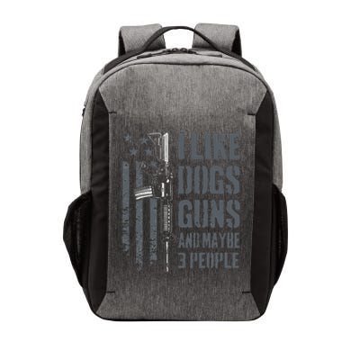 I Like Guns Dogs And Maybe 3 People Funny Dog Lover Gun Vector Backpack