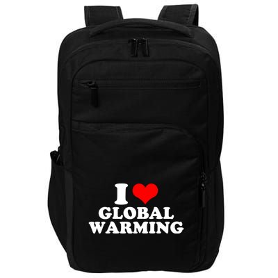 I Love Global Warming Climate Change Impact Tech Backpack
