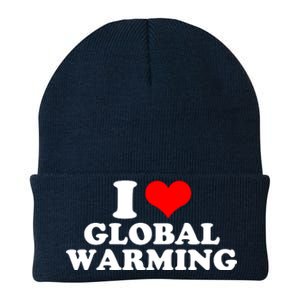 I Love Global Warming Climate Change Knit Cap Winter Beanie